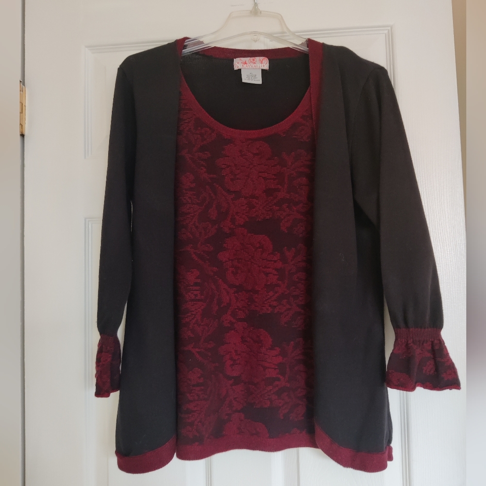 Black and red sweater